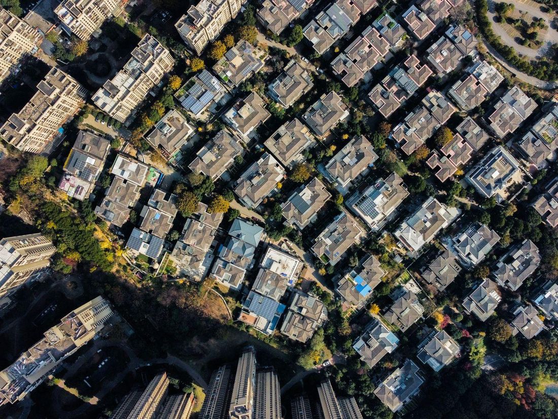 Vista aérea de desarrollo urbano